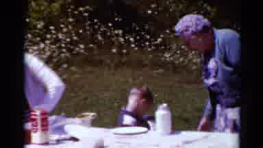 Toledo Ohio (1964): Family Gathering At A Park Maybe A Picnic Videotaping Child