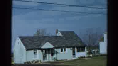 Toledo Ohio (1964): Big House White Windows Flowers Outside Black Roof And Grill