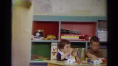 Toledo Ohio (1964): Kids In Preschool Eating Lunch And Playing With Toys In Usa