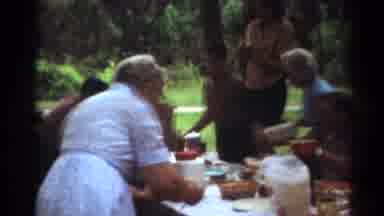 Toledo Ohio (1964): White Folks Having A Nice Picnic On A Park With The Family