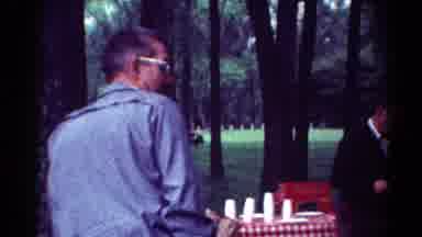 Toledo Ohio (1964): Forest Area Camping Table Party Preparations