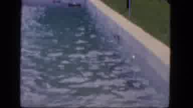 Troy New York (1964): Girl Standing In Shallow End Of Swimming Pool Motioning For