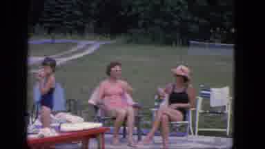 Troy New York (1964): One Family Sitting In The Garden Near The House And Talking