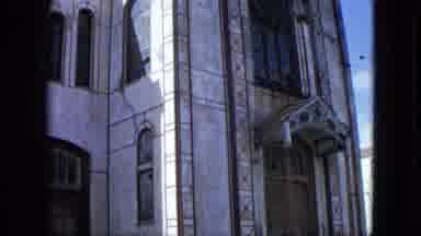 USA Virgin Islands (1964): Outside View Of A Large Church Building Shows A Close