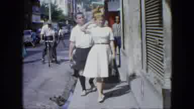 USA Virgin Islands (1964): Man And Woman Walking In A Street