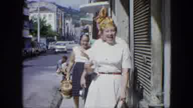 USA Virgin Islands (1964): Beautiful Scene Of A Couple Of Friends That Are Walking