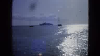 USA Virgin Islands (1964): Three Naval Ships One Large And Two Small At Sea
