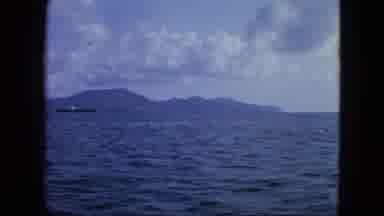 USA Virgin Islands (1964): Scenic Ocean Views As Boats Sails Through The Water In