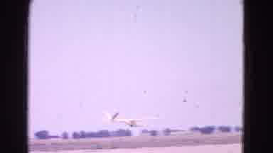 Washington DC (1964): Small White Aircraft Takes Off From Airport In Rural Area