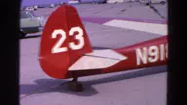 Washington DC (1964): A View Of A Unique Red And White Plane At Airport