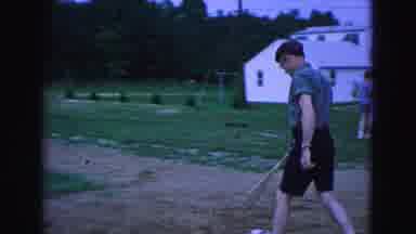 Williamsburg Virginia USA (1964): People Playing Slow Pitch Softball In The Park