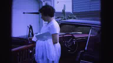 Williamsburg Virginia USA (1964): A Scene Of A Woman Outside Then Getting Into Car