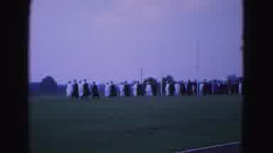 Williamsburg Virginia USA (1964): Students In Black Robes Walking Beside Students