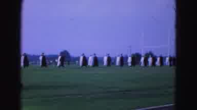 Williamsburg Virginia USA (1964): A Long Single File Line Of People Walking In The