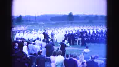 Williamsburg Virginia USA (1964): Students Lining Up For Graduation