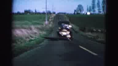 Williamsburg Virginia USA (1964): Car Drives Town The Screen And The Number Plate