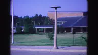 Williamsburg Virginia USA (1964): Blue Roof Mall Landscape With Trees Lampposts