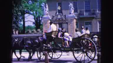 Williamsburg Virginia USA (1964): Horse-Drawn Wagon Rides Children And Adults