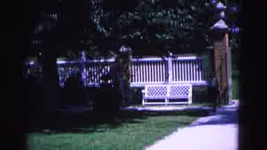 Williamsburg Virginia USA (1964): People Walking In A Well Maintained Yard With A