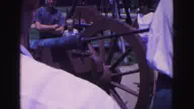 Williamsburg Virginia USA (1964): Men Cleaning A Cannon Or Pushing Stick In Cannon