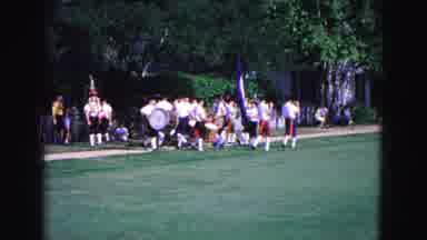 Williamsburg Virginia USA (1964): A Marching Band Plays And Is Walking Around In
