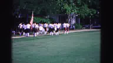 Williamsburg Virginia USA (1964): Band Of Drummers Musicians In Parade