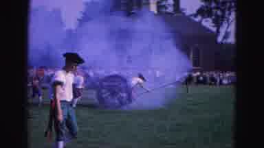 Williamsburg Virginia USA (1964): A Moving Cannon Is Shot By A Group Of Men In A