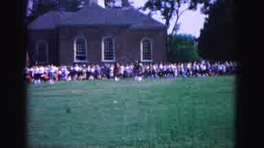 Williamsburg Virginia USA (1964): Sunny Day With People Walking In Front Of A