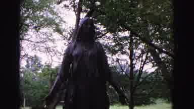 Williamsburg Virginia USA (1964): Bronze Statue Of A Woman Filmed From Head To Toe