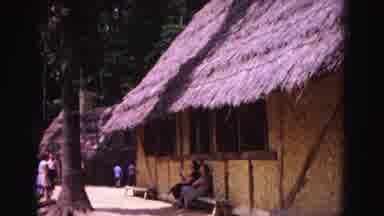 Williamsburg Virginia USA (1964): Thatched Roof Cottage And Man In Roman Costume