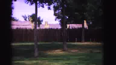 Williamsburg Virginia USA (1964): Sliding View Of Fenced In Land With A Path Green