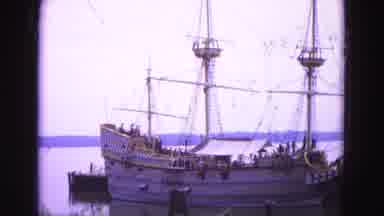 Williamsburg Virginia USA (1964): Tourists Visit Nineteenth Century Model Ship On