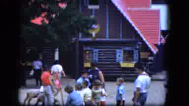 Concord New Hampshire (1965): Children Are Playing With Animals In Public Place