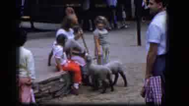 Concord New Hampshire (1965): Young Children In A Market Village Town Meet Santa