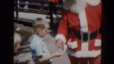 Concord New Hampshire (1965): Santa Claus Outside In Daylight Giving Candy To