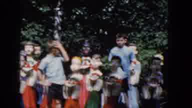 Concord New Hampshire (1965): Happiness Kids Playing With Litter Sculptures Of