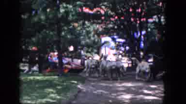 Concord New Hampshire (1965): Summer Time Sled Dogs Pulling Man In Park That Is