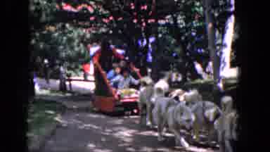 Concord New Hampshire (1965): Children Are Pulled Along Slowly In A Sled By A Pack