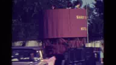 Diller Nebraska (1965): People Ride In A "Shady Rest Hotel" Float For A Parade