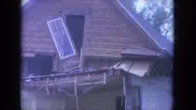 Louisville Kentucky USA (1965): A Large Building Or House Being Pushed Down From