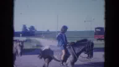 Louisville Kentucky USA (1965): Two Women Riding Horses On The Grass With A