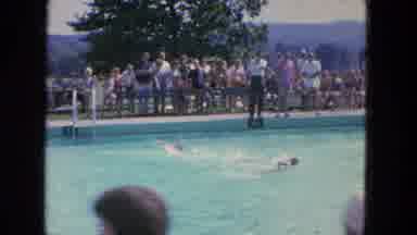 Manchester New Hampshire (1965): Group Of Kids Participate In Short Swimming Race