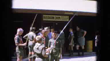 Manchester New Hampshire (1965): Group Of Boy Scouts Look Excited To Go Fishing As