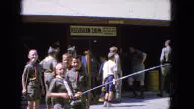 Manchester New Hampshire (1965): Uniformed Boys Walk Around With Fishing Rods And