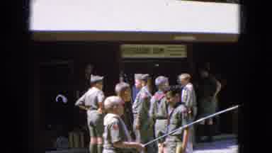Manchester New Hampshire (1965): Cub Scouts Are Gathered And Laughing With Fishing