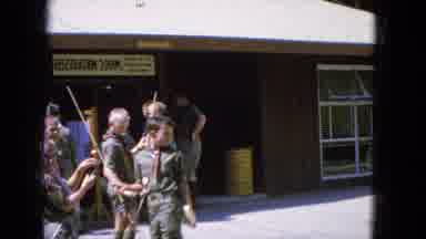 Manchester New Hampshire (1965): Boy Scouts Uniforms Adult Open Trunk Chatting