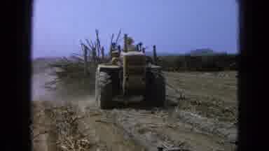 Pueblo Mexico (1965): A Man Is Using Tractor For Plowing The Farm