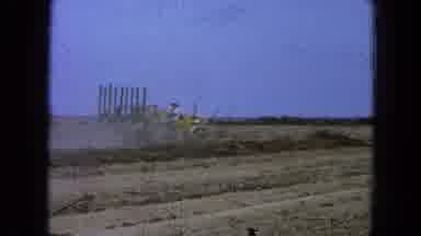 Pueblo Mexico (1965): Digging Up Dirt With Farming Equipment With Dirt Coming Up