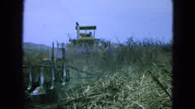 Pueblo Mexico (1965): A Tractor Outside Plowing Down A Field And Clearing It