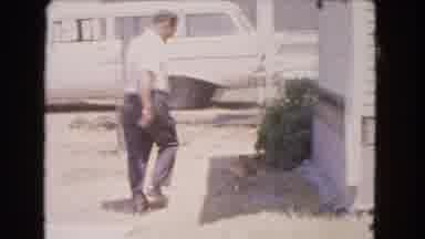 Barstow California USA (1966): The Person Is Walking In The Ground And Near The